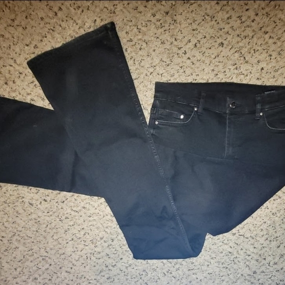 &Denim Black Flare Jeans - Picture 4 of 5
